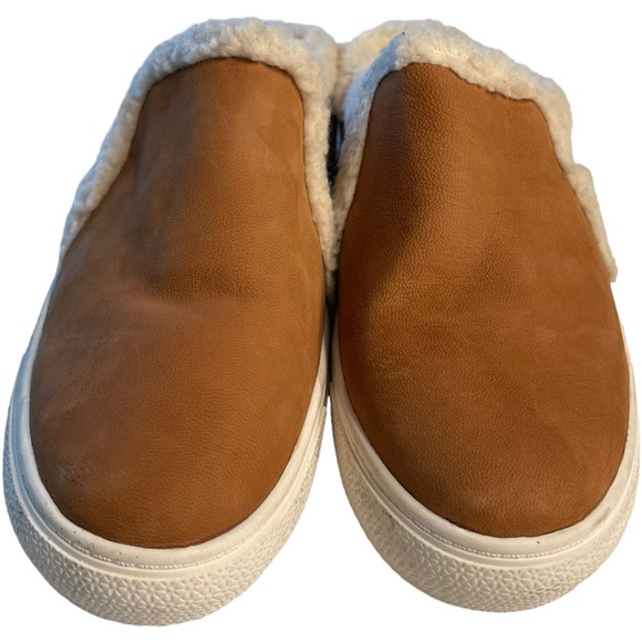 CASLON Tan Slides Faux Shearling Lined Size 5.5 - Picture 2 of 7